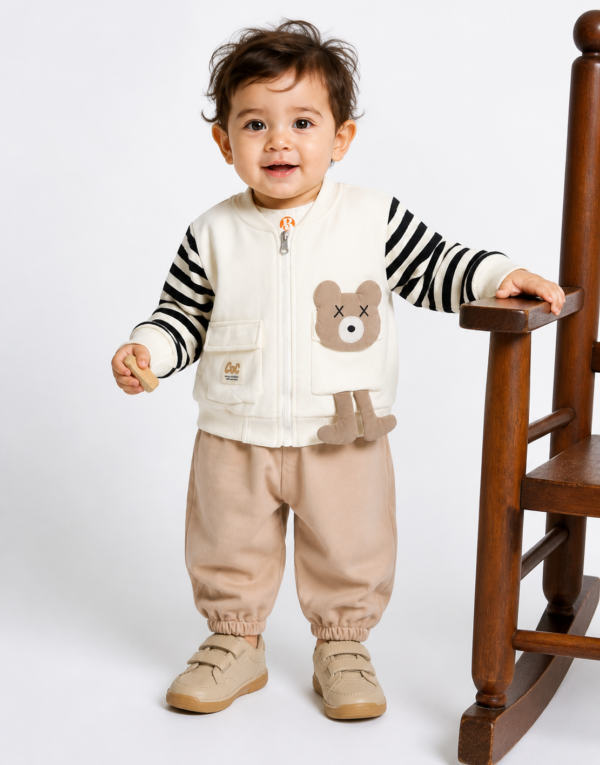 Teddy Zip Pullover with Balloon Pant