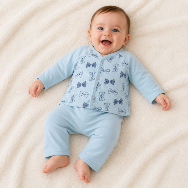 Baby Cute Cozy Aqua Cotton Cord Set