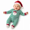 Santa Christmas romper set for babies by Bakku