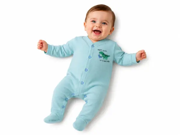 Green Dino Romper Set baby outfit by Bakku