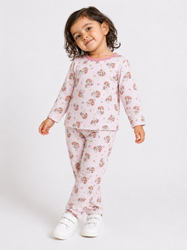 Girl Night Suit with Bamboo Fabric with Mint Cooling 3A Antibacterial